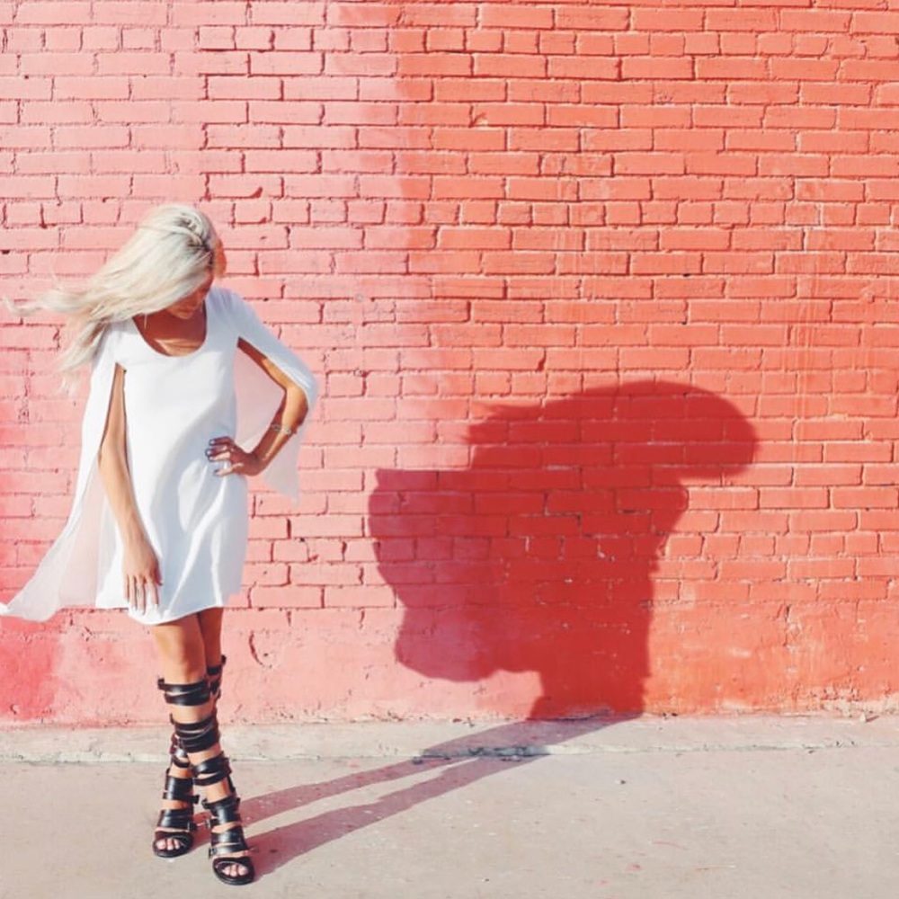 White cape dress